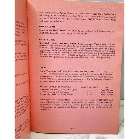 Osterizer Blender Spin Cookery Cookbook Vintage 1972 Recipes Oster Instructions - Picture 7 of 8